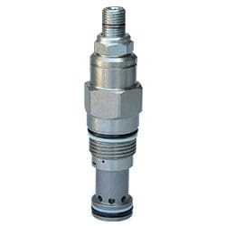 Metal hydraulic valve with threaded connection.